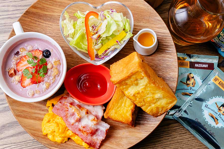 ALOHA朝食ロイヤルハワイアンプレート